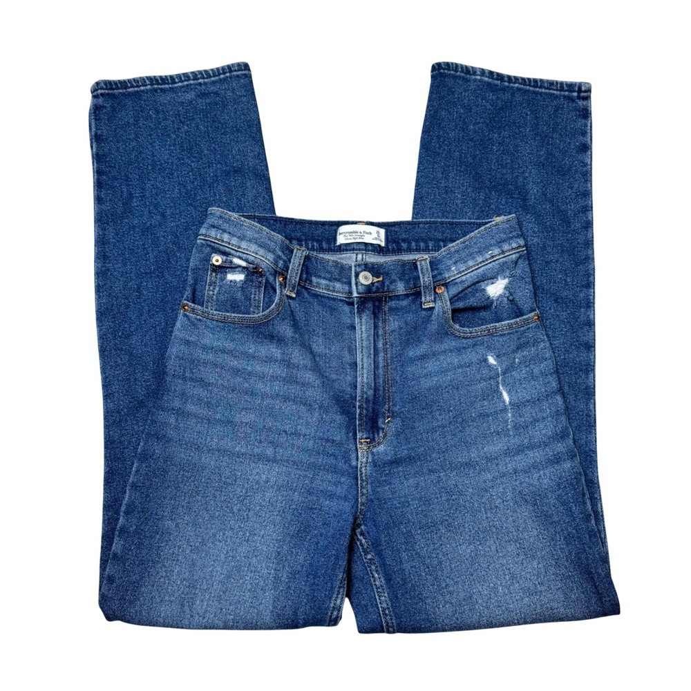 Abercrombie & Fitch The 90s Straight Ultra High Rise Jeans 28/6R Distressed